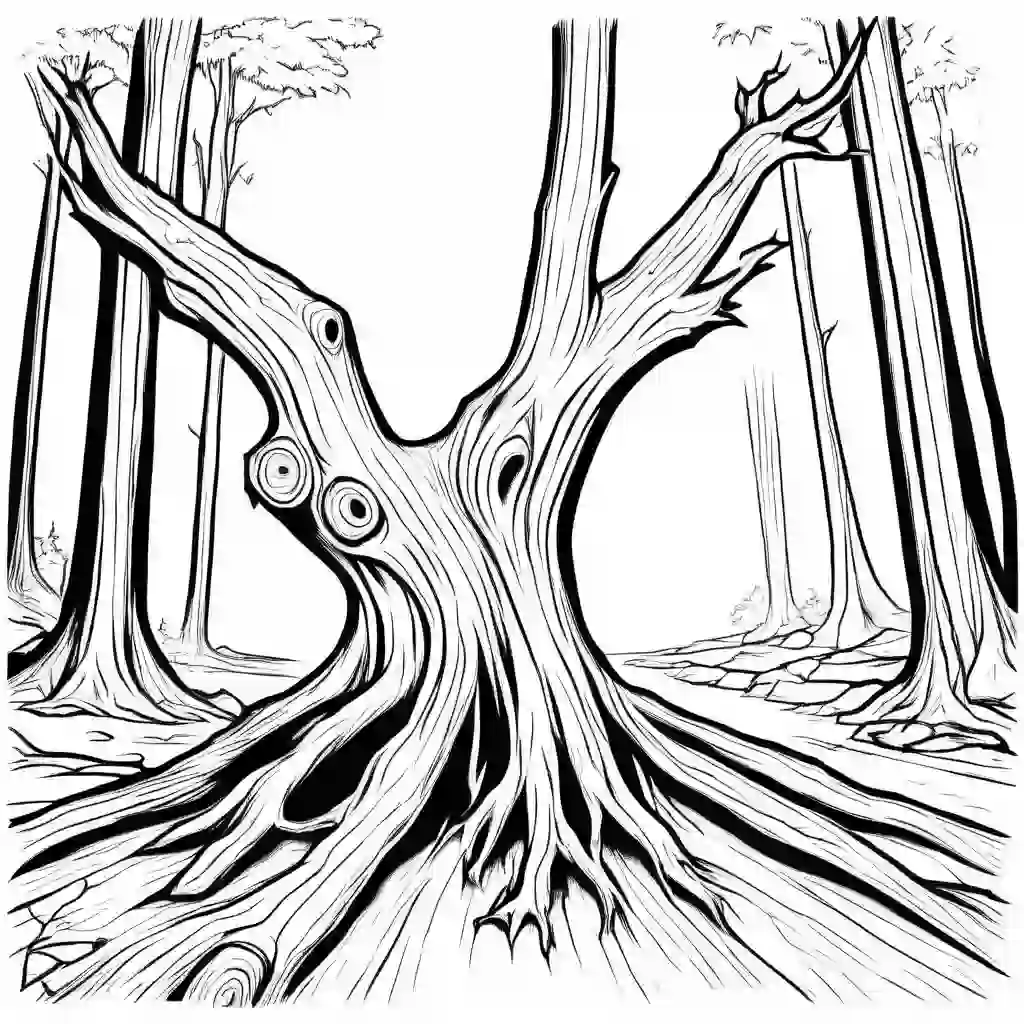 Fallen Tree coloring pages